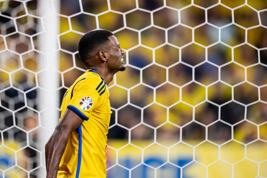 Alexander Isak of Sweden in pain
