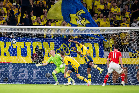 Michael Gregoritsch of Austria scores the 0-1 goal against