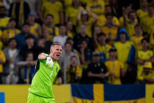 Goalkeeper Robin Olsen of Sweden