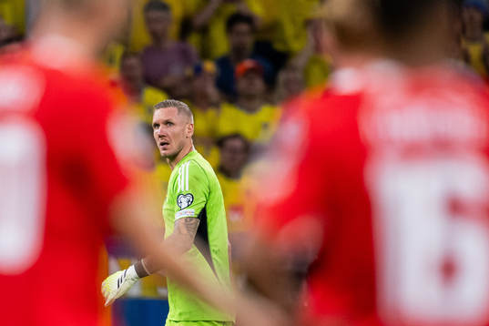 Goalkeeper Robin Olsen of Sweden