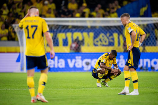 Isak Hien of Sweden looks dejected