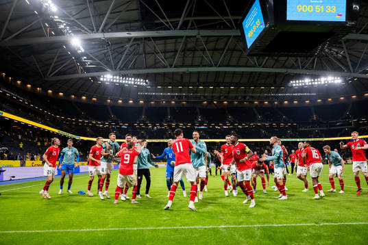 Players of Austria celebrates