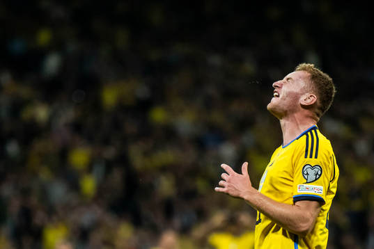 Dejan Kulusevski of Sweden looks dejected