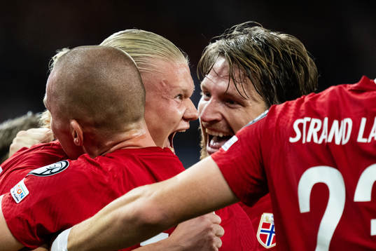 Erling Braut Haaland of Norway celebrates
