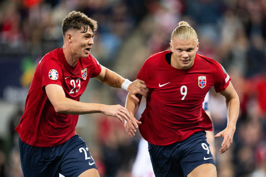 Erling Braut Haaland of Norway celebrates