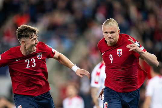 Erling Braut Haaland of Norway celebrates