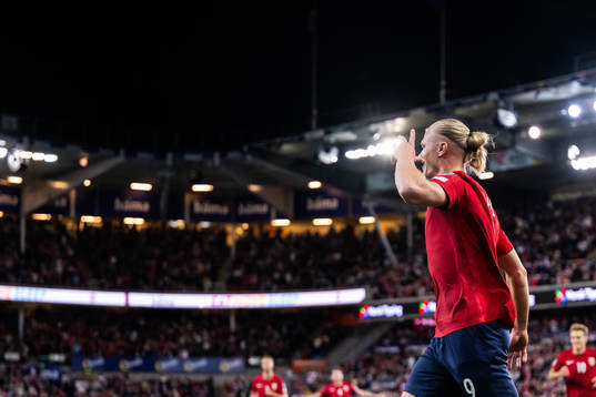 Erling Braut Haaland of Norway celebrates