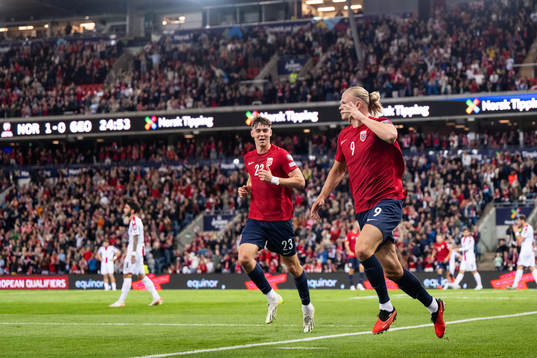 Erling Braut Haaland of Norway celebrates