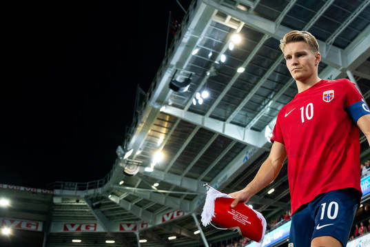 Martin Ødegaard of Norway enters the pitch