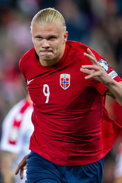 Erling Braut Haaland of Norway celebrates