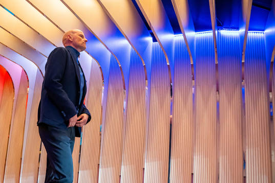 Ståle Solbakken, head coach of Norway, at half-time