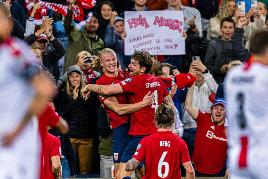 Erling Braut Haaland of Norway celebrates