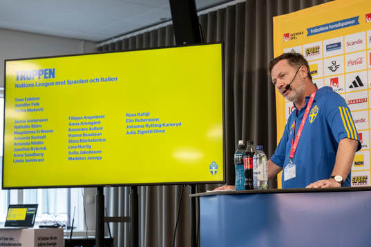 Head coach Peter Gerhardsson of the Sweden's women's