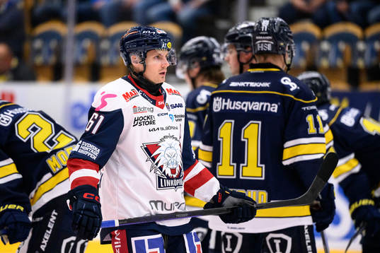 Linköpings Markus Ljungh innan ishockeymatchen i SHL