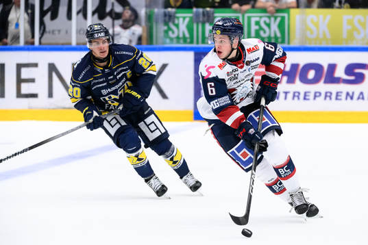 HV71s André Petersson och Linköpings Mattias Hävelid