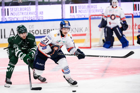 Färjestads Michael Lindqvist och Växjös Brian Cooper
