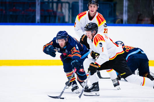 Djurgårdens Anton Gradin och Brynäs Oliver Tärnström