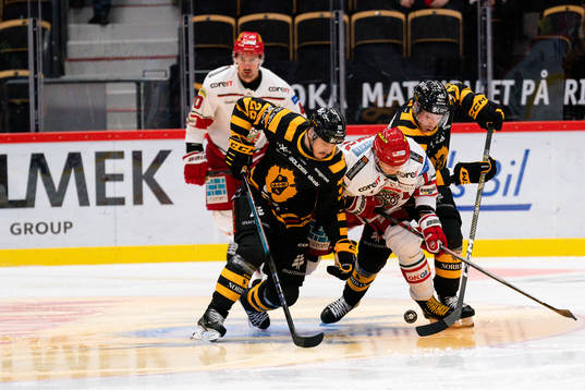 Skellefteås Jonathan Johnsson och MoDos Mikael Ruohomaa