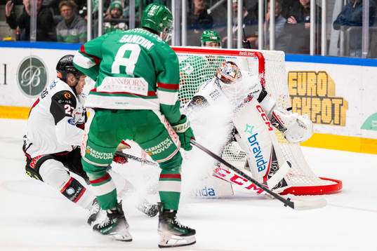 Rögles Linus Sandin oroar mot Malmö Redhawks Christoffer