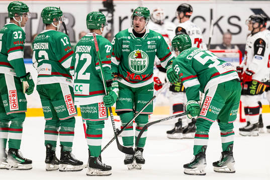 Rögles Albin Sundsvik, Brady Ferguson, Linus Sandin och