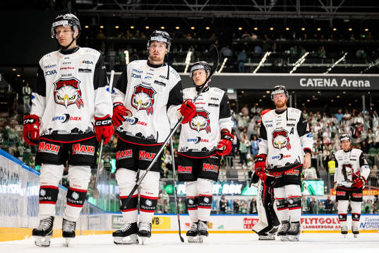 Malmö Redhawks Johan Olofsson, Johan Ivarsson och Thomas