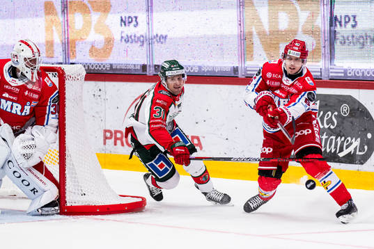 Frölundas Nicklas Lasu och Timrås Joonas Lyytinen