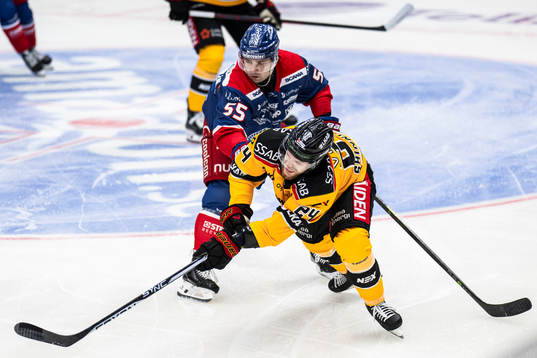 Oskarshamns David Quenneville och Luleås Brendan Shinnimin