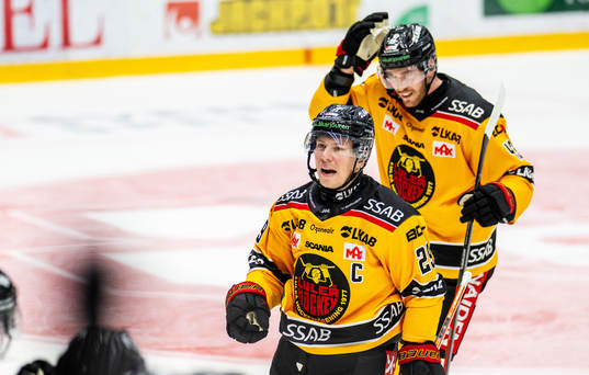 Luleås Erik Gustafsson jublar