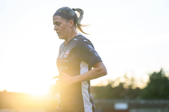 Under fotbollsmatchen i Damallsvenskan mellan FC Rosengård