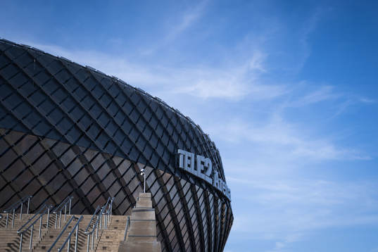Exteriör vy av Tele2 Arena