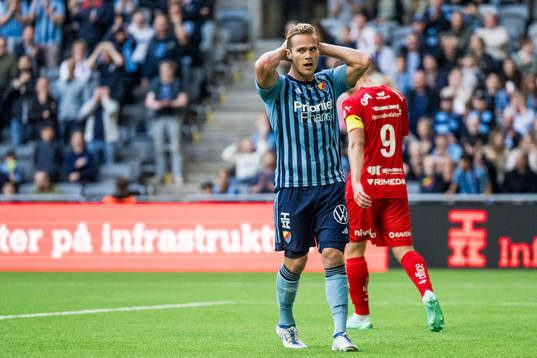 Djurgårdens Hampus Finndell deppar