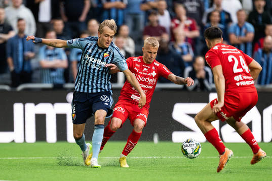 Djurgårdens Oskar Fallenius och Värnamos Viktor Bergh