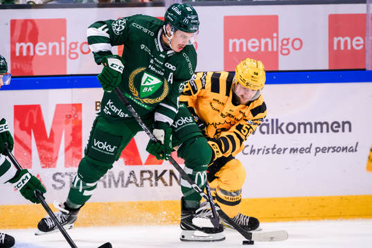 Färjestads Joakim Nygård och Skellefteås Oskar Nilsson