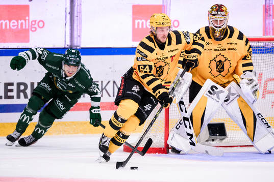 Färjestads Michael Lindqvist och Skellefteås Jonathan