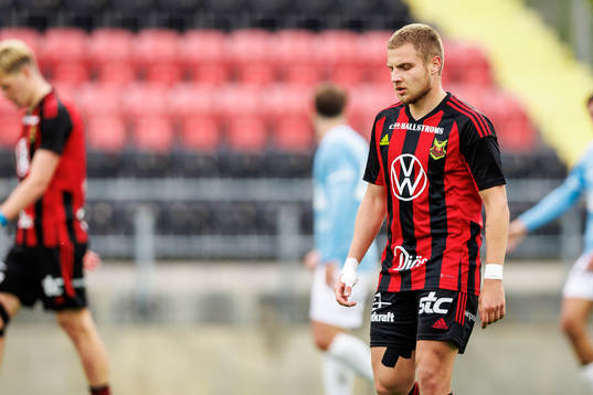 Östersunds Mykola Musolitin deppar