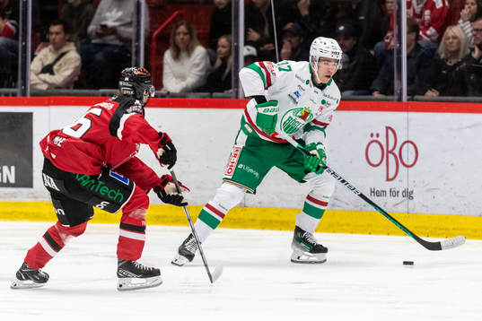Örebros Mathias Bromé och Rögles Albin Sundsvik
