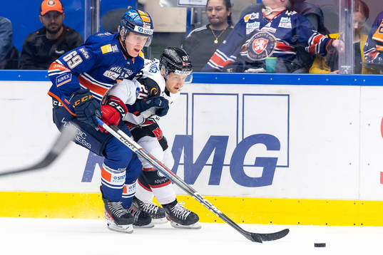 Växjös Jakub Stancl och Malmö Redhawks Thomas Berg