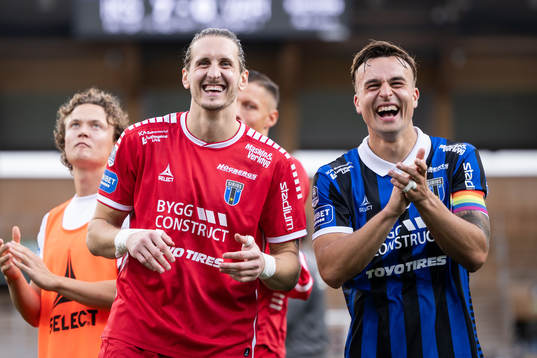 Sirius målvakt David Mitov Nilsson och Henrik Castegren