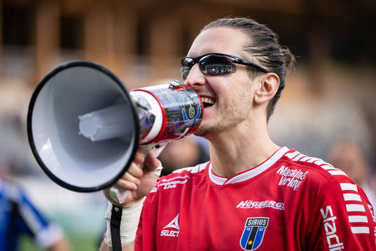 Sirius målvakt David Mitov Nilsson jublar