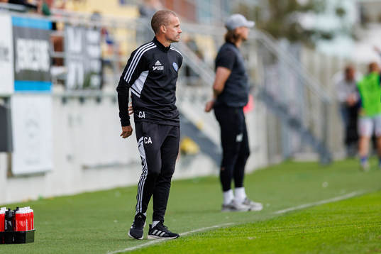Falkenbergs tränare Christoffer Andersson