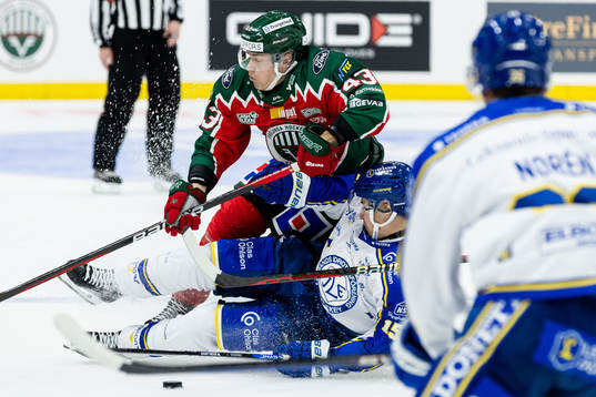 Frölundas Tom Nilsson och Leksands Max Veronneau