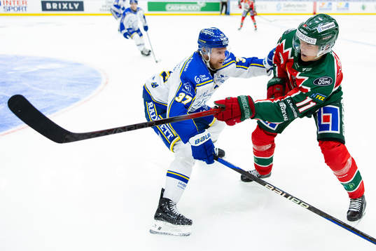 Leksands Anton Lindholm och Frölundas Erik Borg