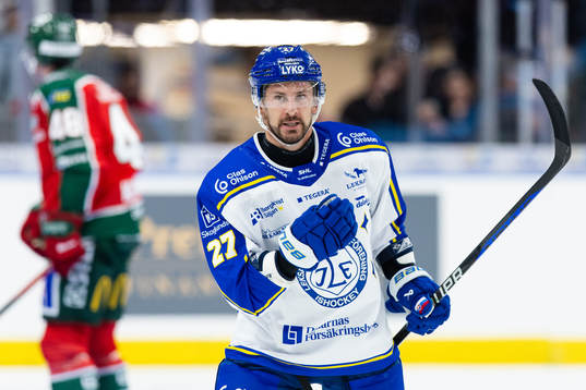 Leksands Marek Hrivik jublar