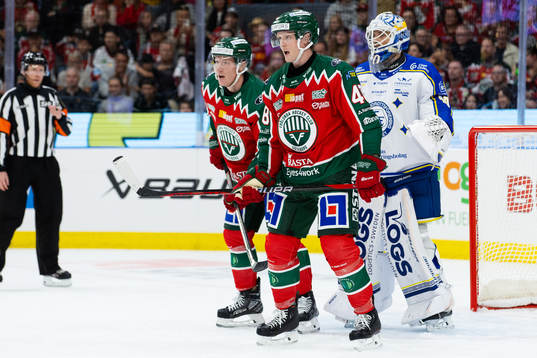 Frölundas Gustav Rydahl och Carl Klingberg framför
