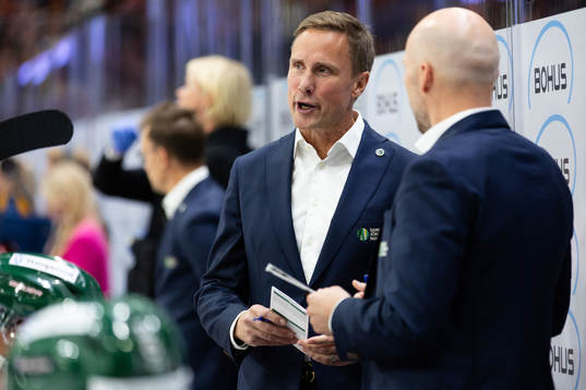 Frölundas tränare Roger Rönnberg och assisterande