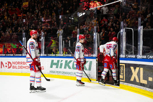Timrås Panu Mieho och Noel Edfeldt deppar och lämnar isen