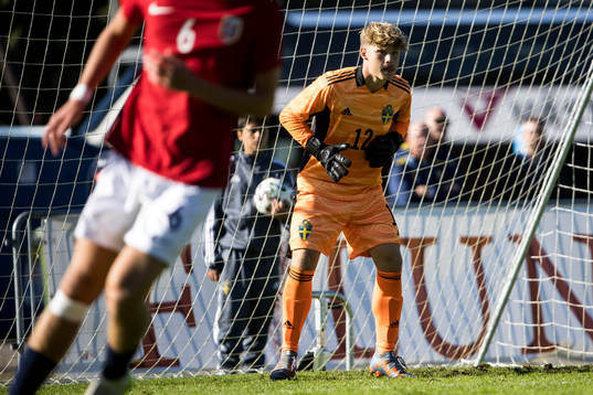 Sveriges målvakt Albin Andersson