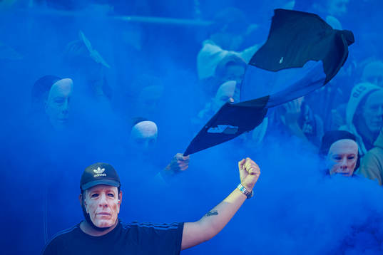 Spectators in the stands