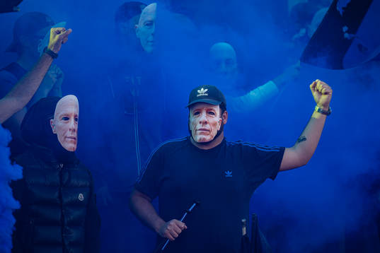 Spectators in the stands