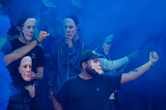 Spectators in the stands